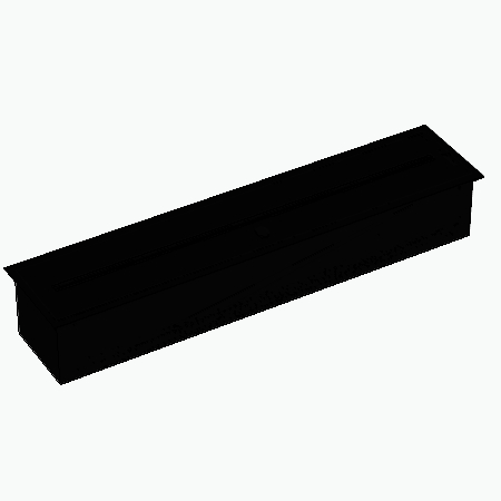 Stylish Black Atomized Fireplace 3D Model