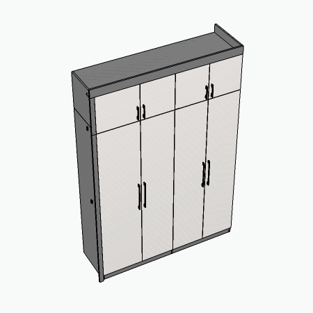 Back to back wardrobe