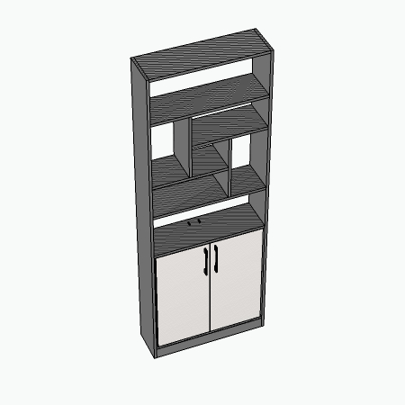Contemporary Gray Cabinet 3D Model for Modern Interiors